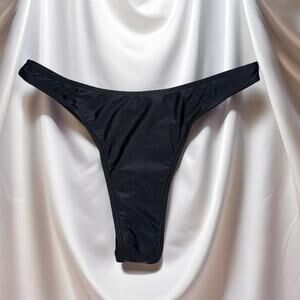 New Medium High Cut Black Cheeky Bikini Swim Bottoms Booty Brazillian‎